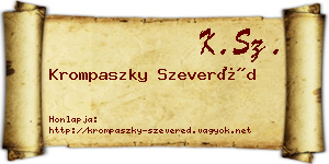 Krompaszky Szeveréd névjegykártya
